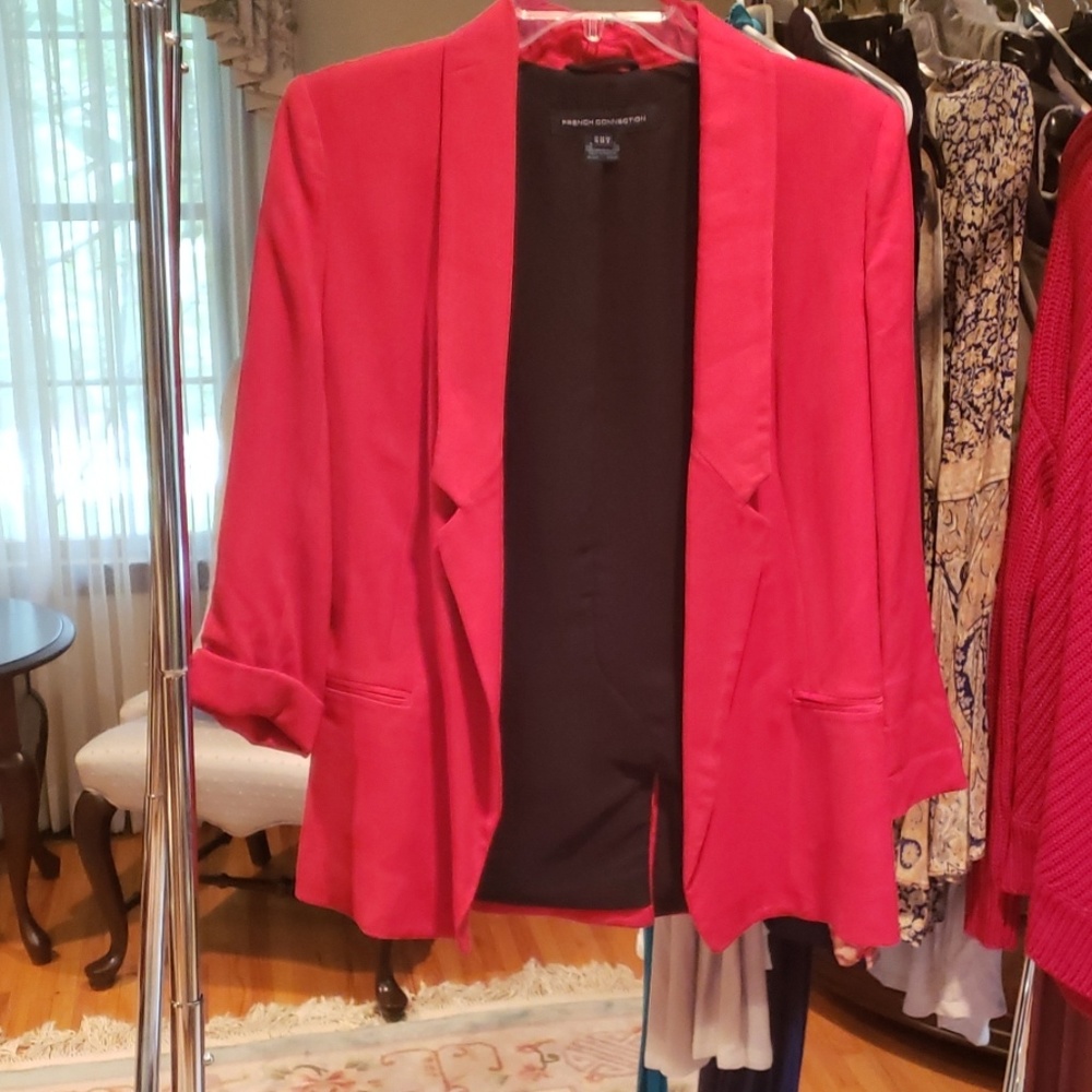 French connection red blazer